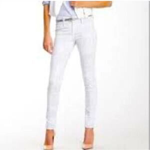 BLACK ORCHID Mid Rise White Print Skinny Jeans Size 28